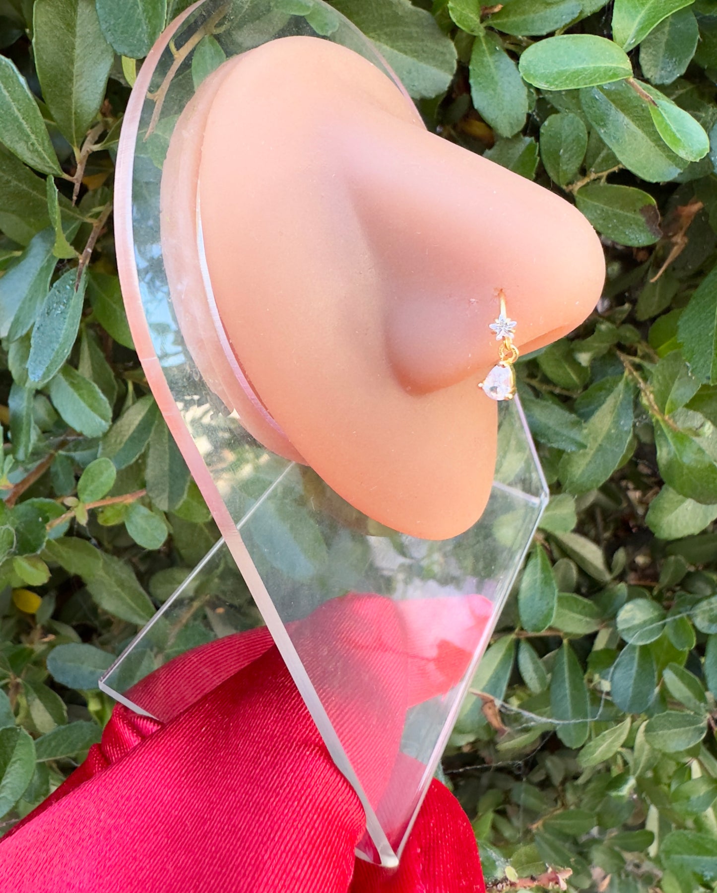 Dangling Starburst Hoop Nose Ring