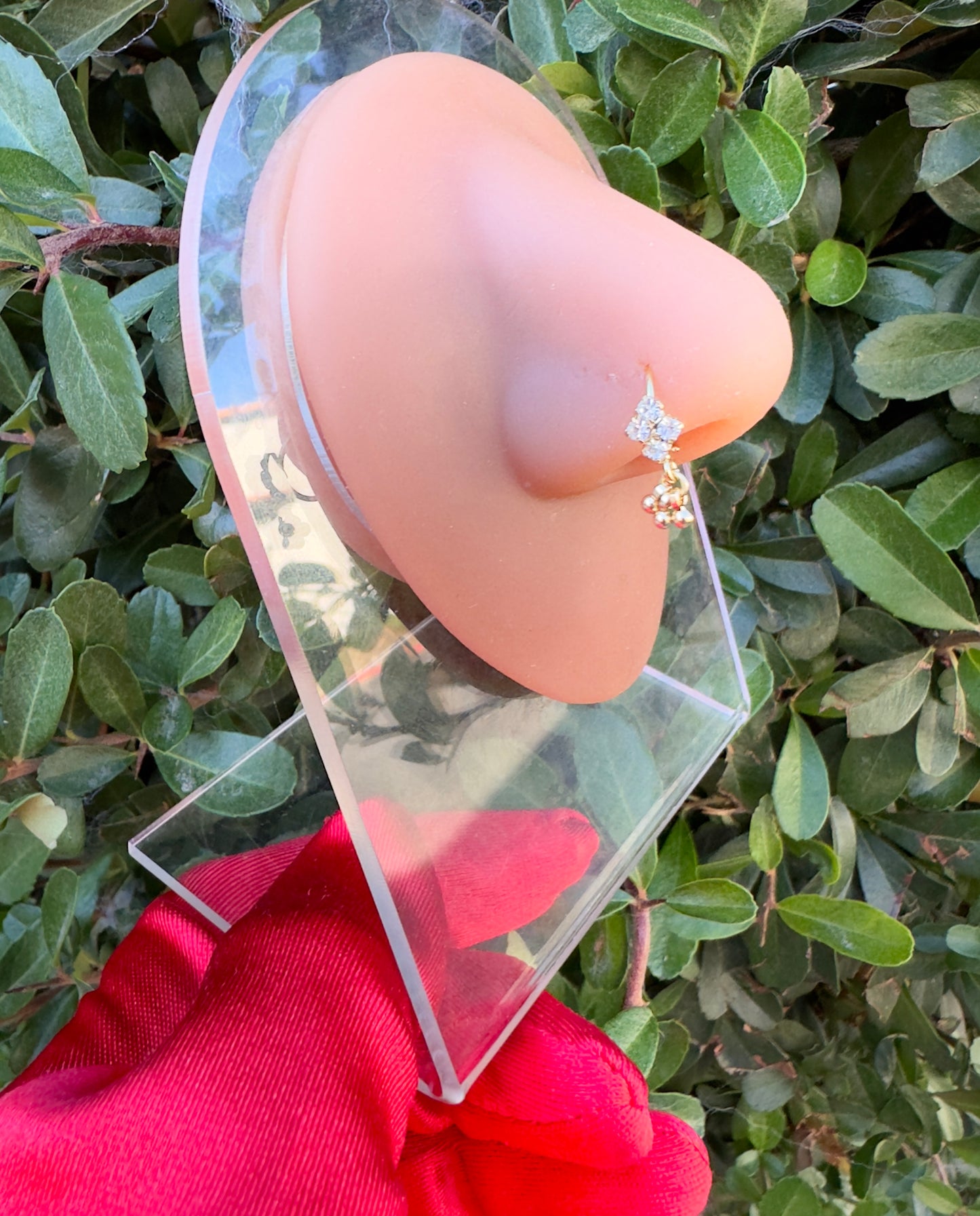 Clover Cluster Hoop Nose Ring