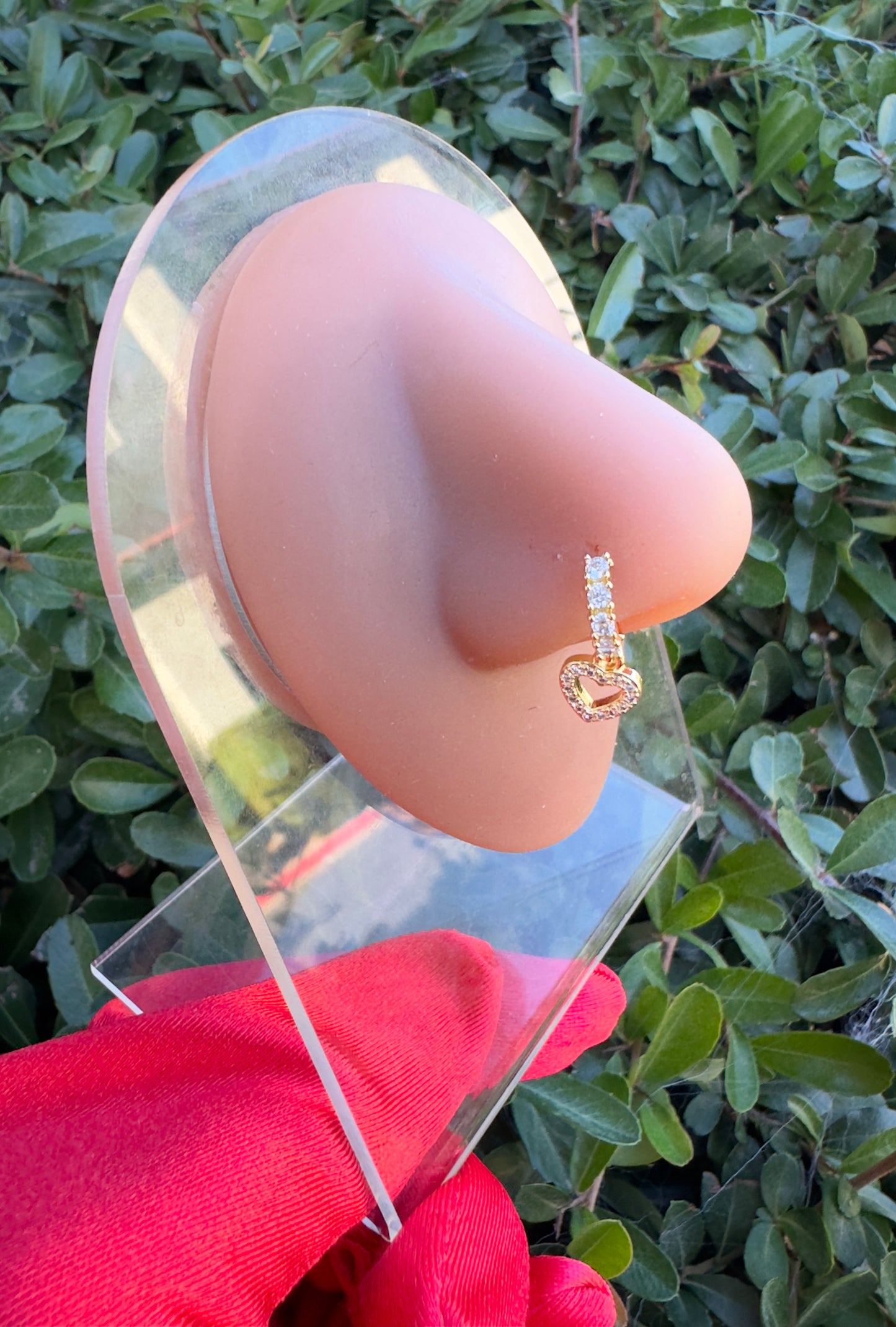 Meg Heart Hoop Nose Ring