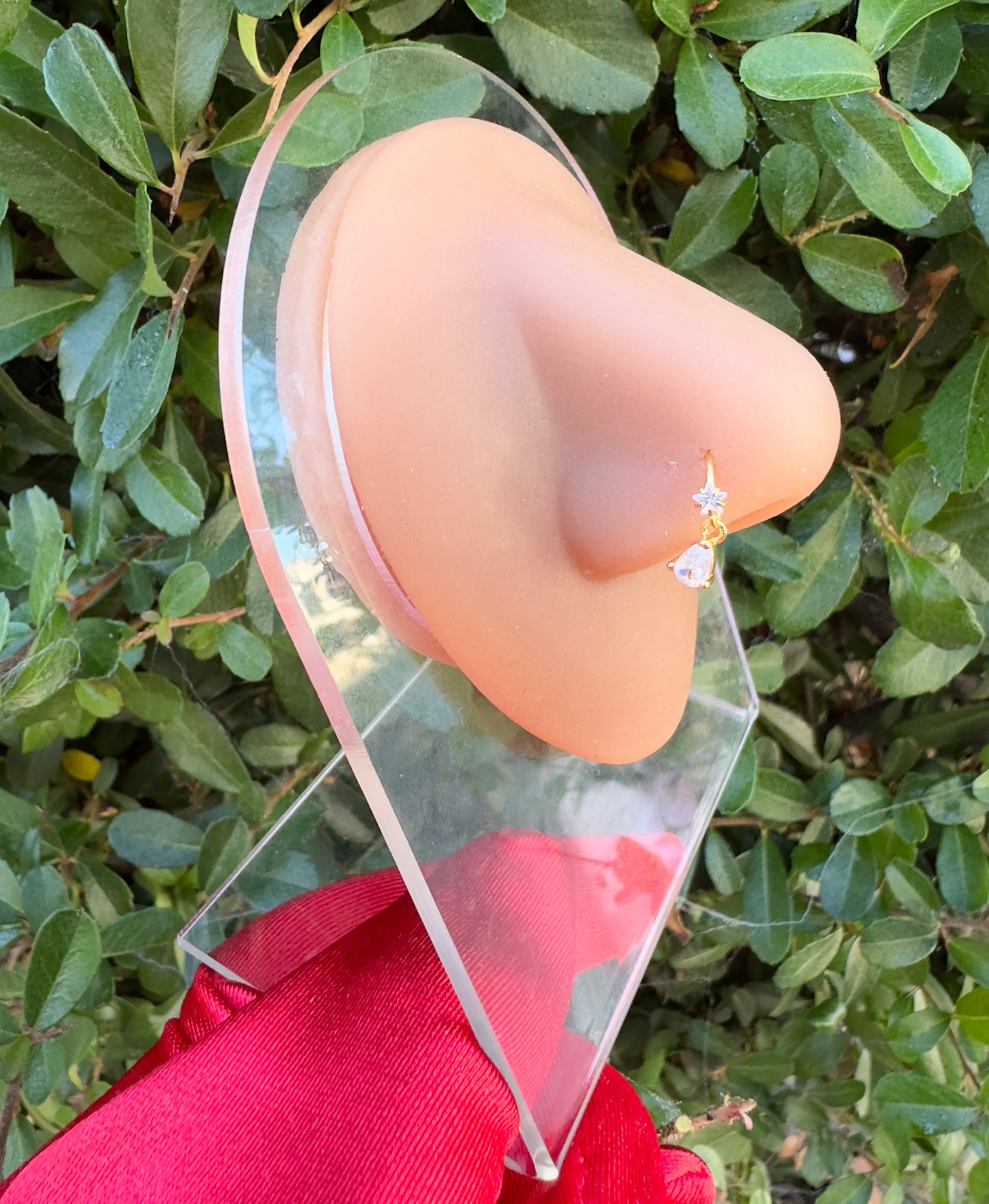 Dangling Starburst Hoop Nose Ring
