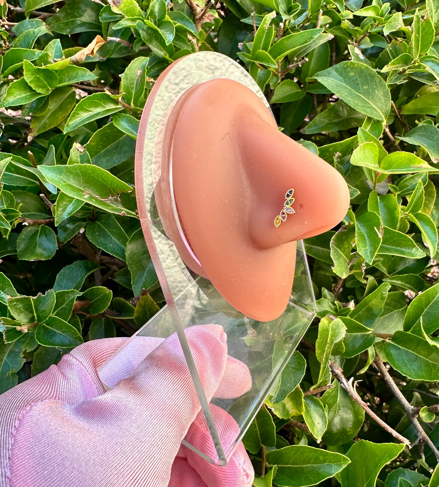 Icy Rainbow Nose Ring