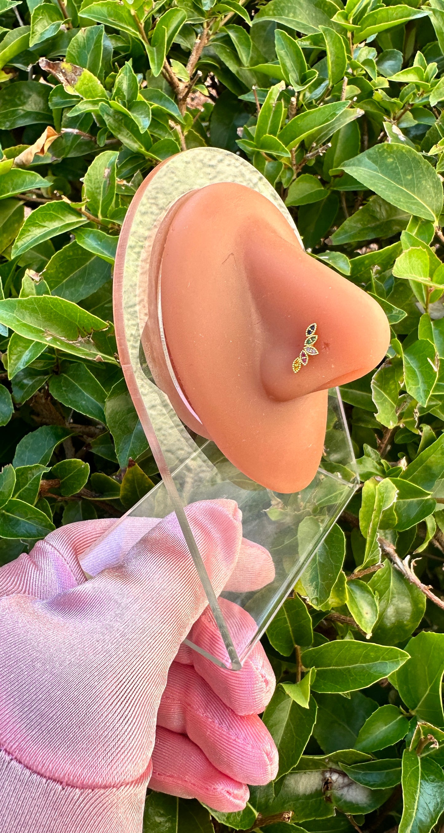 Icy Rainbow Nose Ring