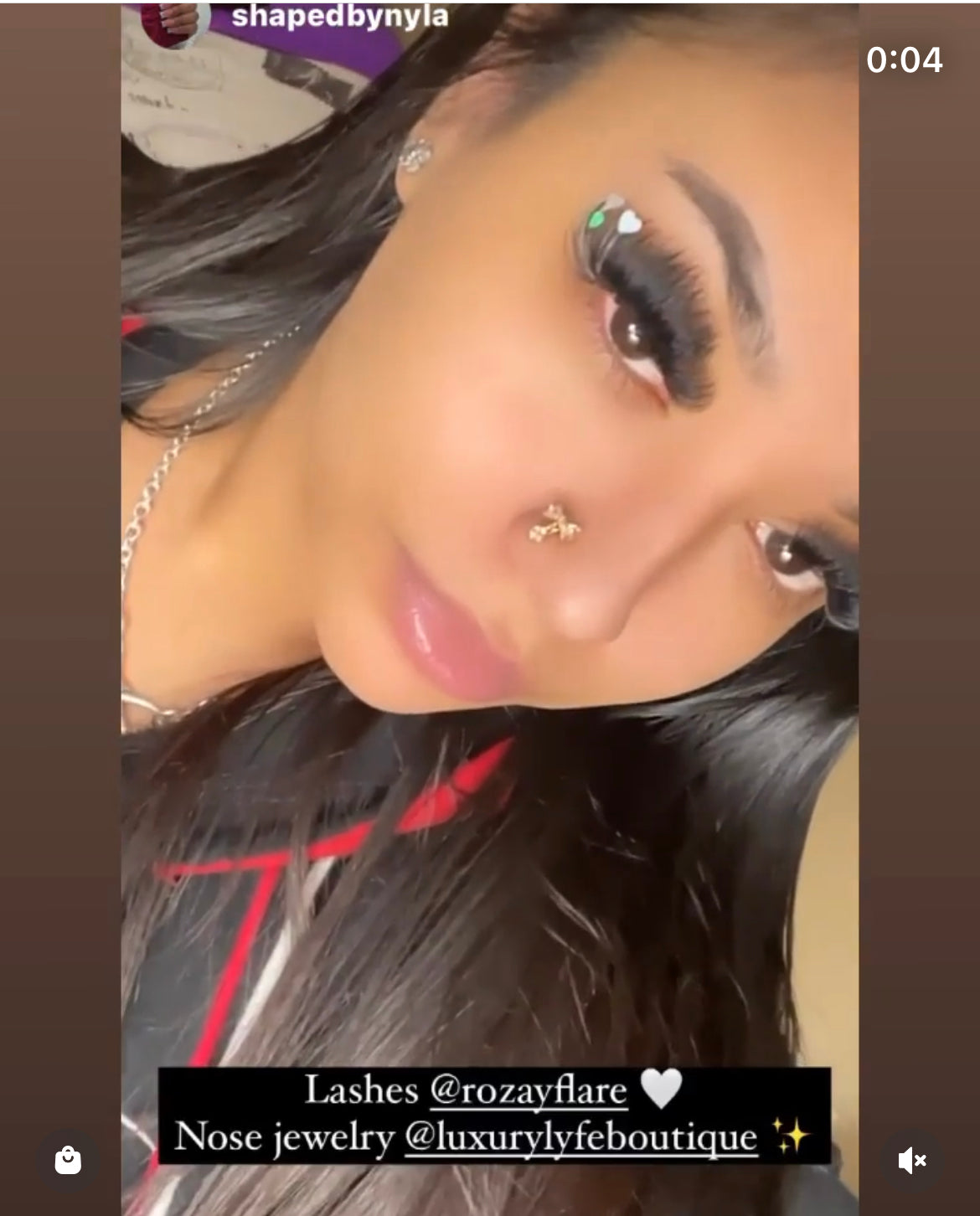 Crystal Bow Nose Ring
