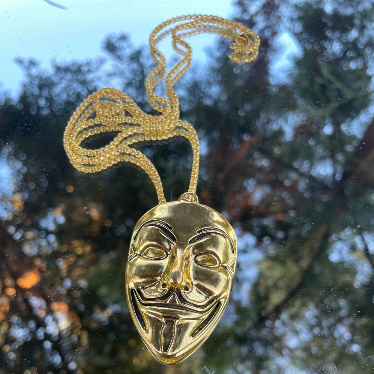 Anonymous Mask Necklace