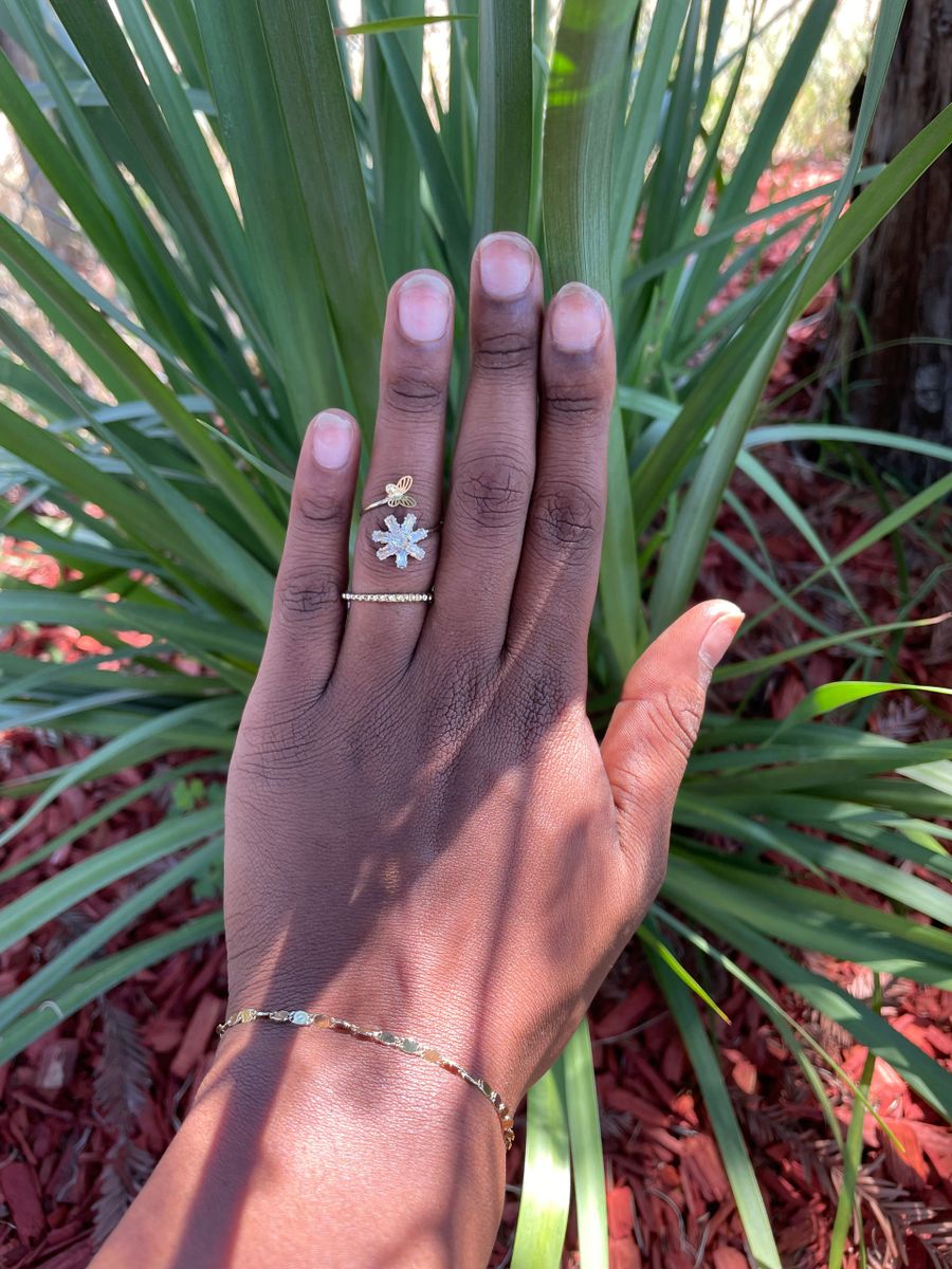Butterfly Flower Spiral Ring
