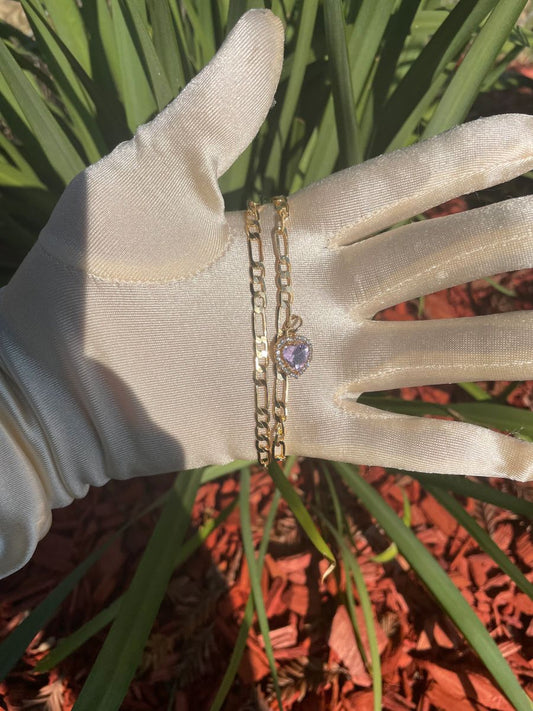 Crystal Heart Anklet