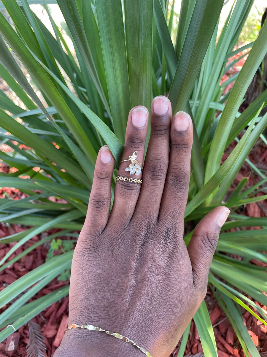 Double Stack Butterfly Ring