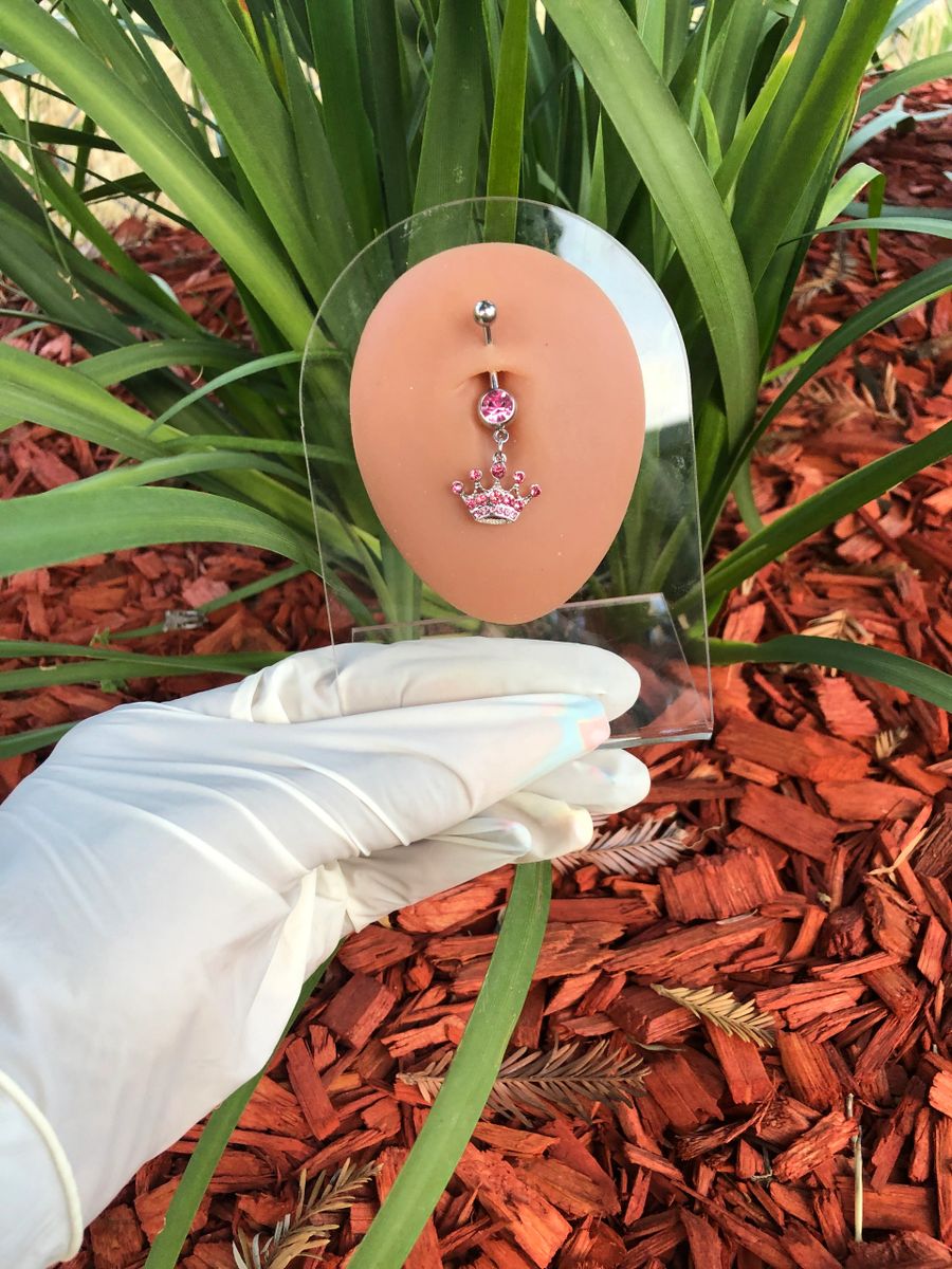 Diamond Crown Belly Ring