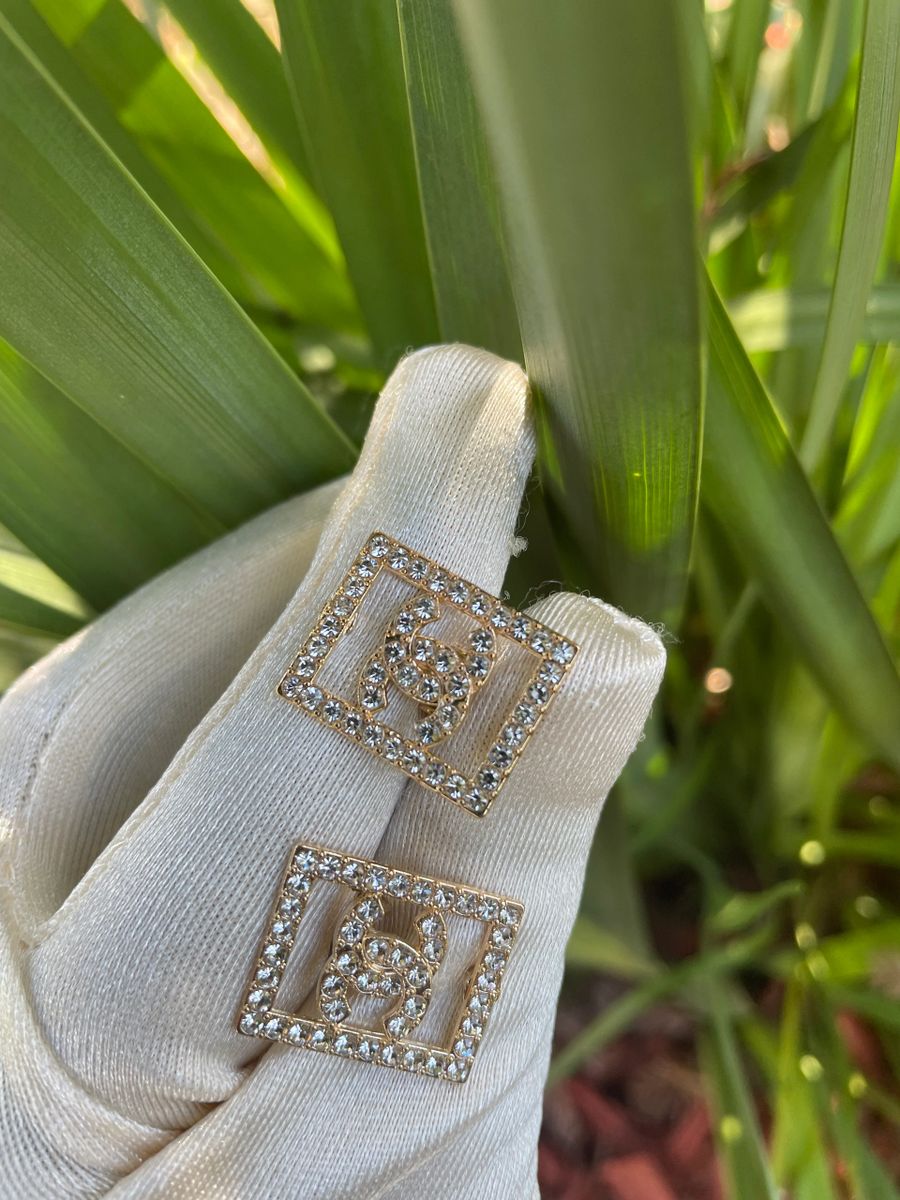 Diamond Double up Clip On Earrings