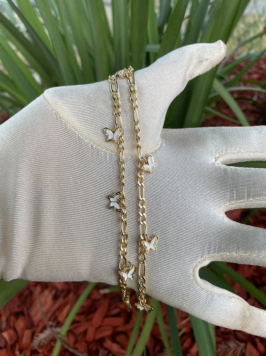 Gold Filled Butterfly Anklet