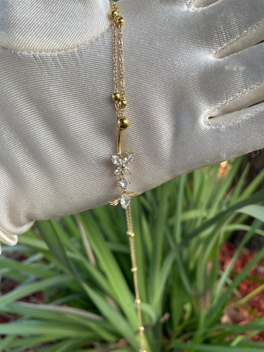 Golden Princess Belly Ring Body Chain