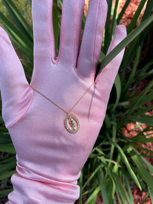 Golden Hail Mary Necklace