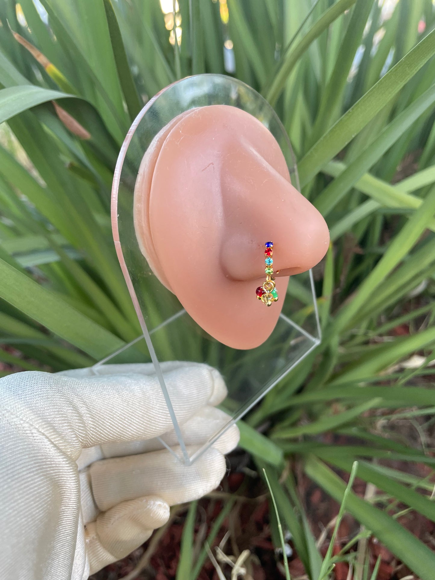 Colorful Aura Hoop Nose Ring