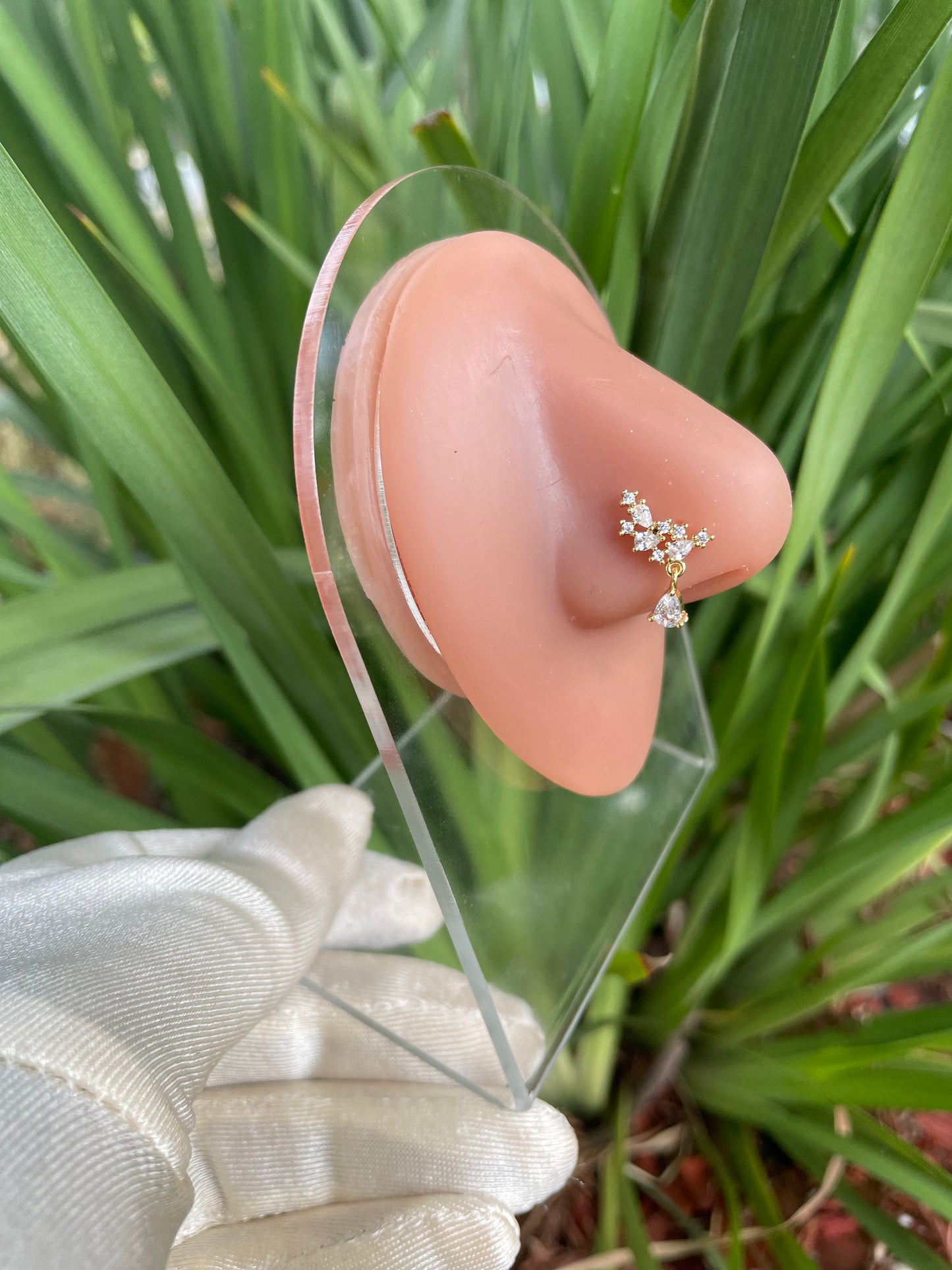 Dangling Stackable Star Nose Ring
