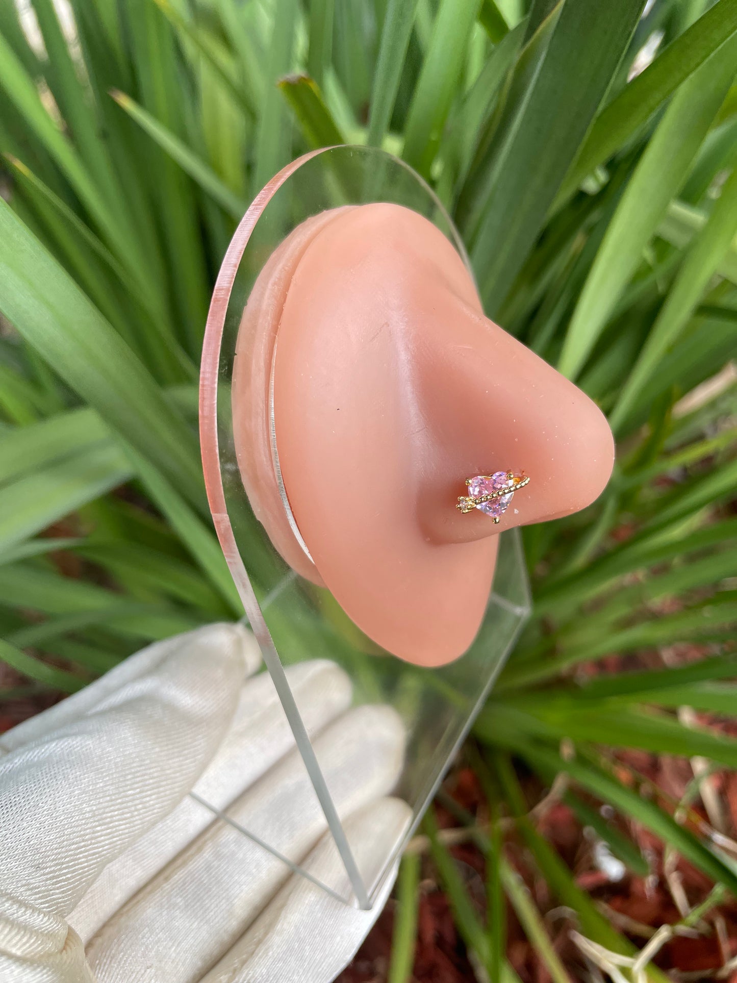Reena Solar Heart Nose Ring
