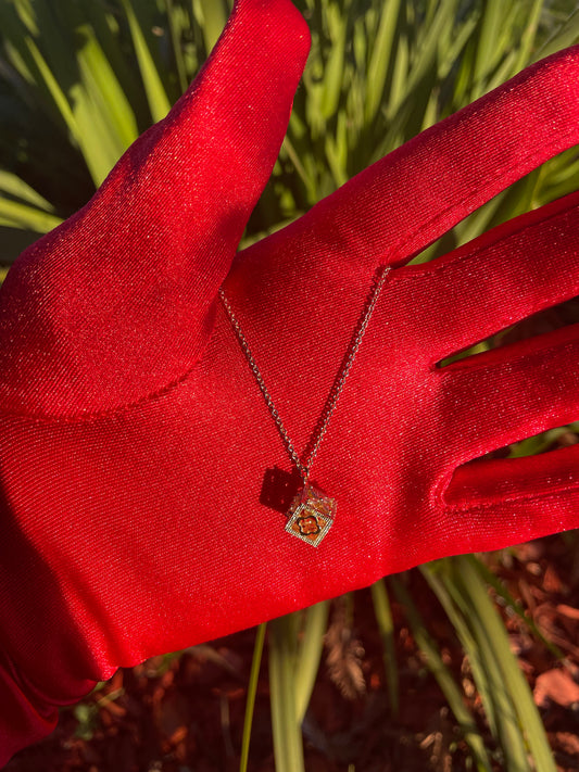 Golden Luxe Box Pendant