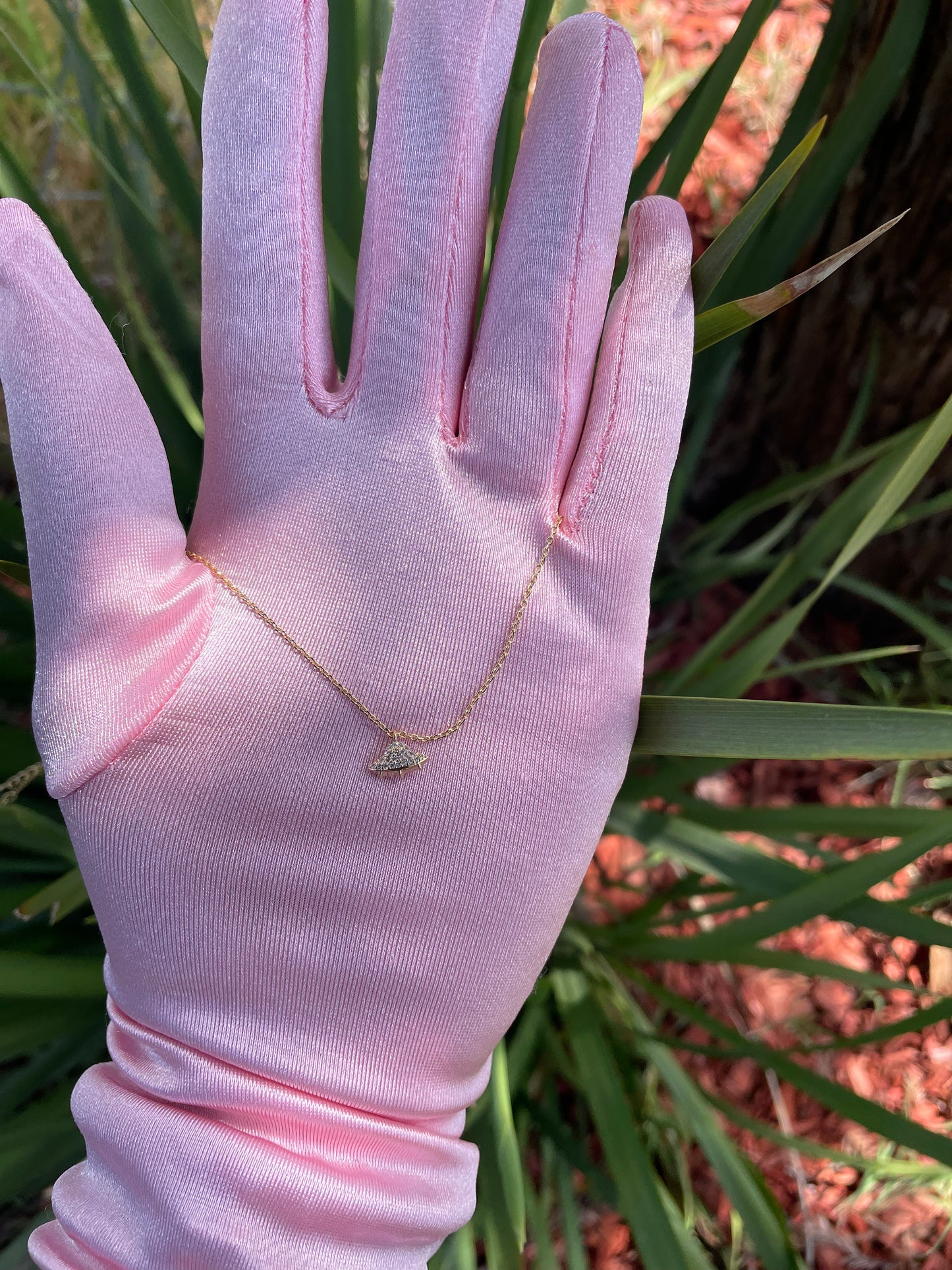 Golden UFO Necklace