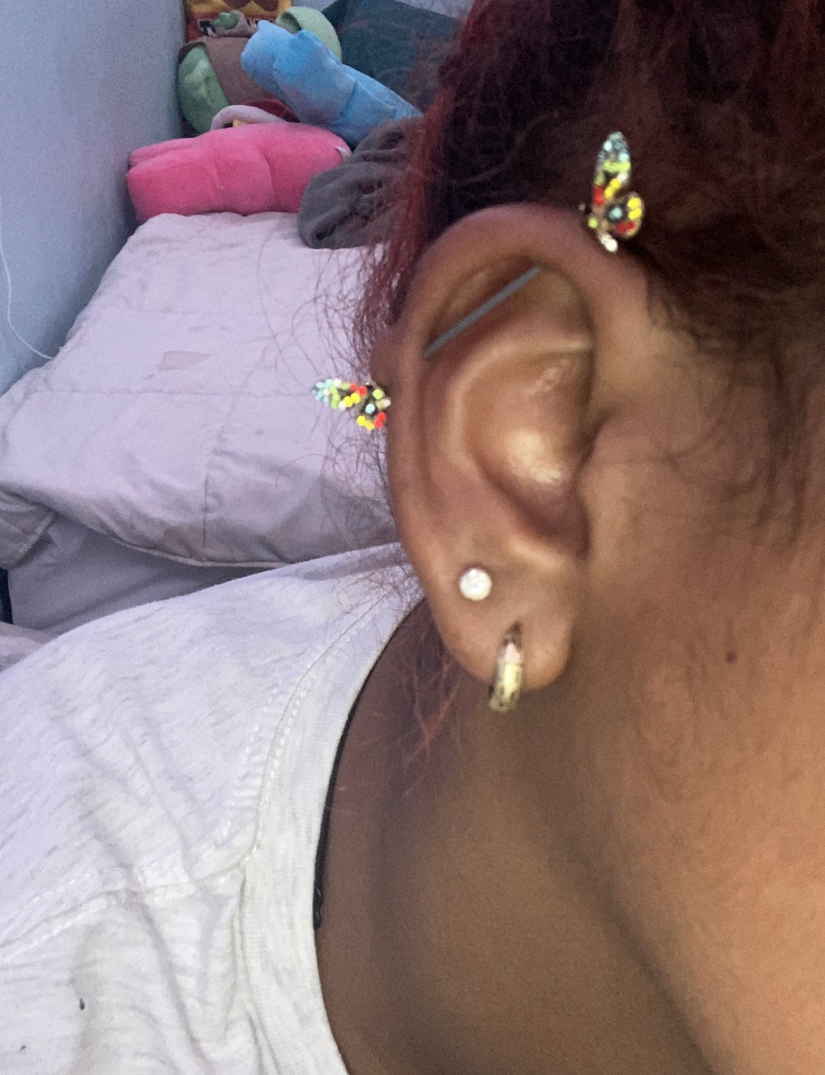 Colorful Butterfly Barbell Industrial Bar