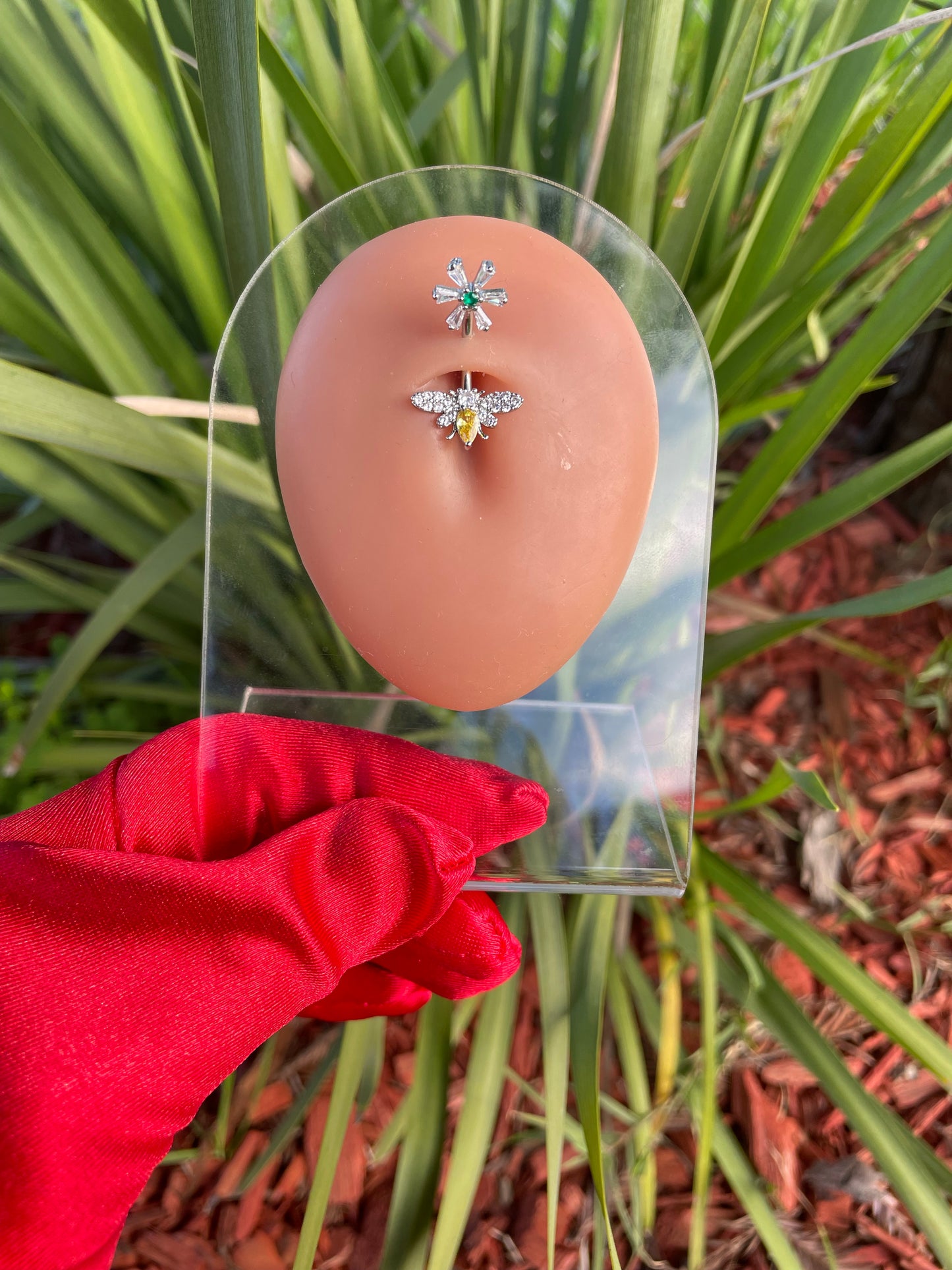 Honeycomb Belly Ring