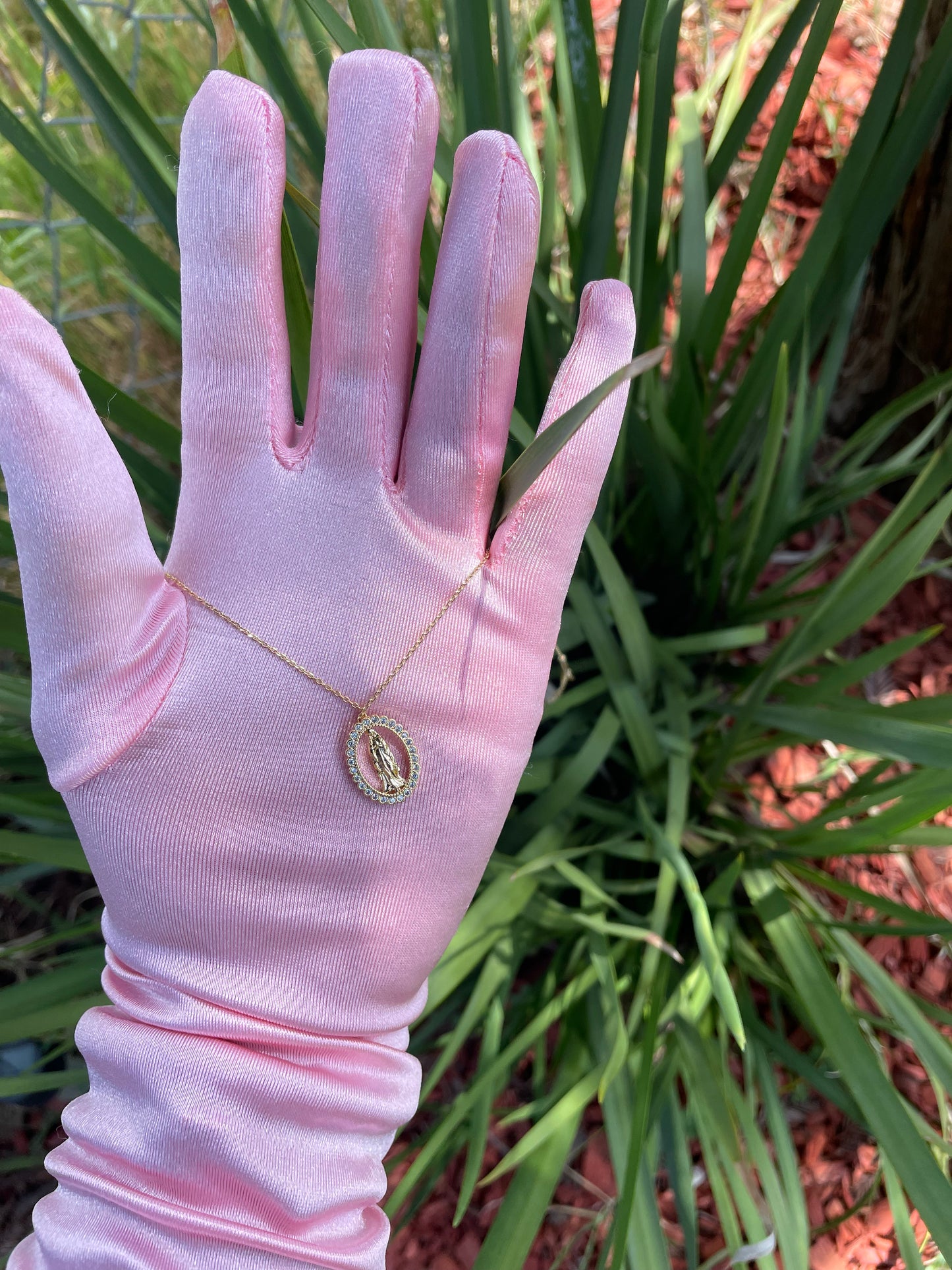Golden Hail Mary Necklace