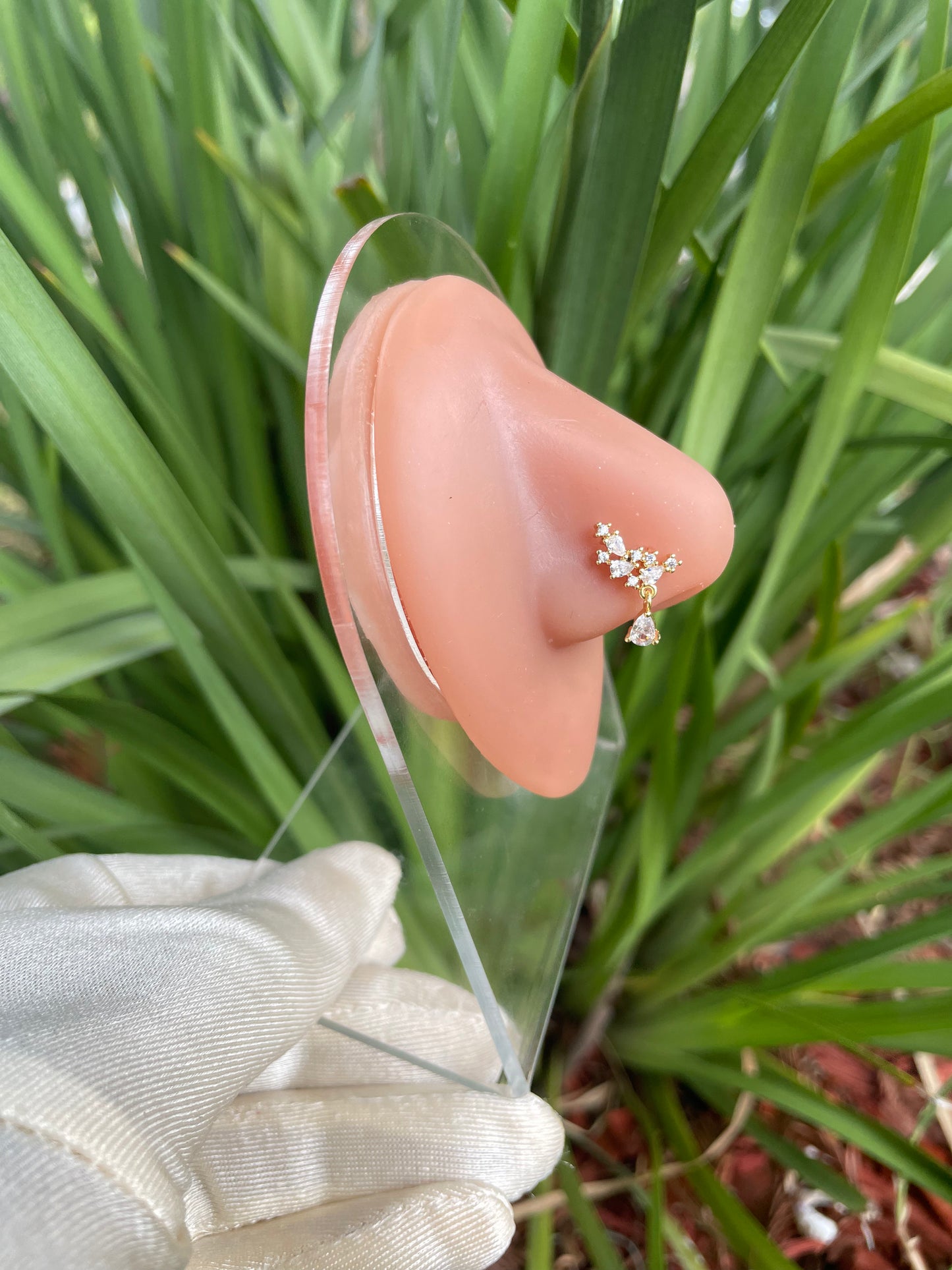 Dangling Stackable Star Nose Ring