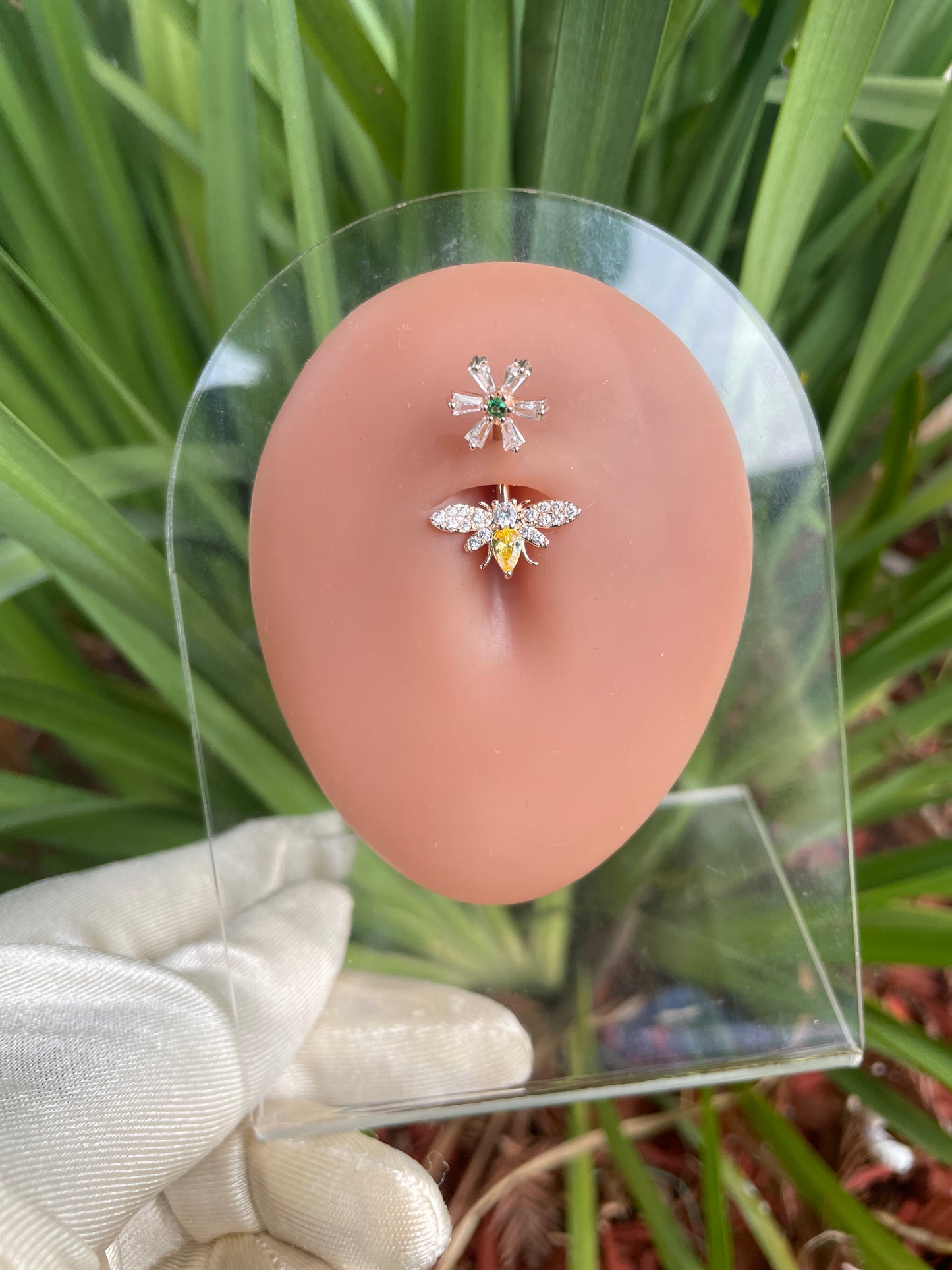 Honeycomb Belly Ring