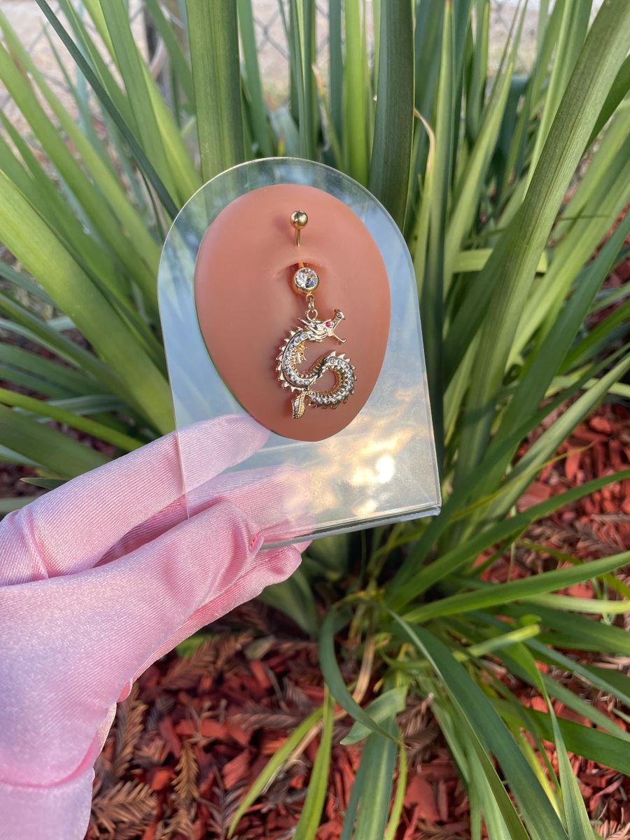 Golden Dragon Belly Ring