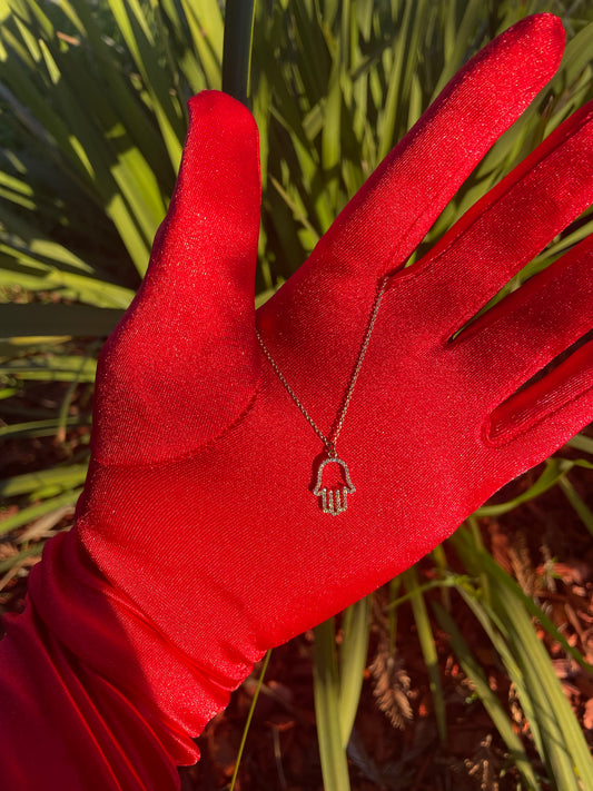 Diamond Hamsa Pendant