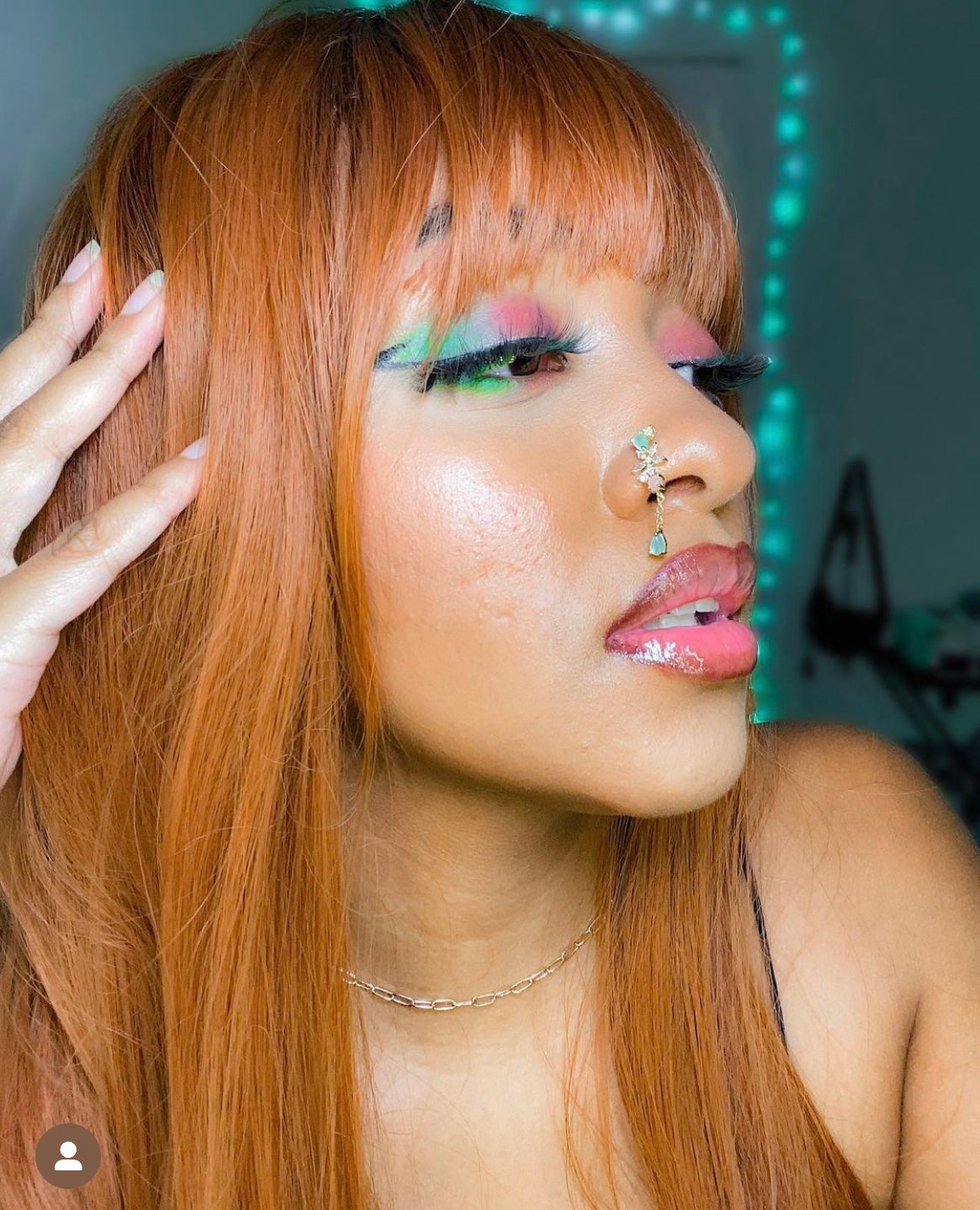 Yuki Dangling Flower Nose Ring