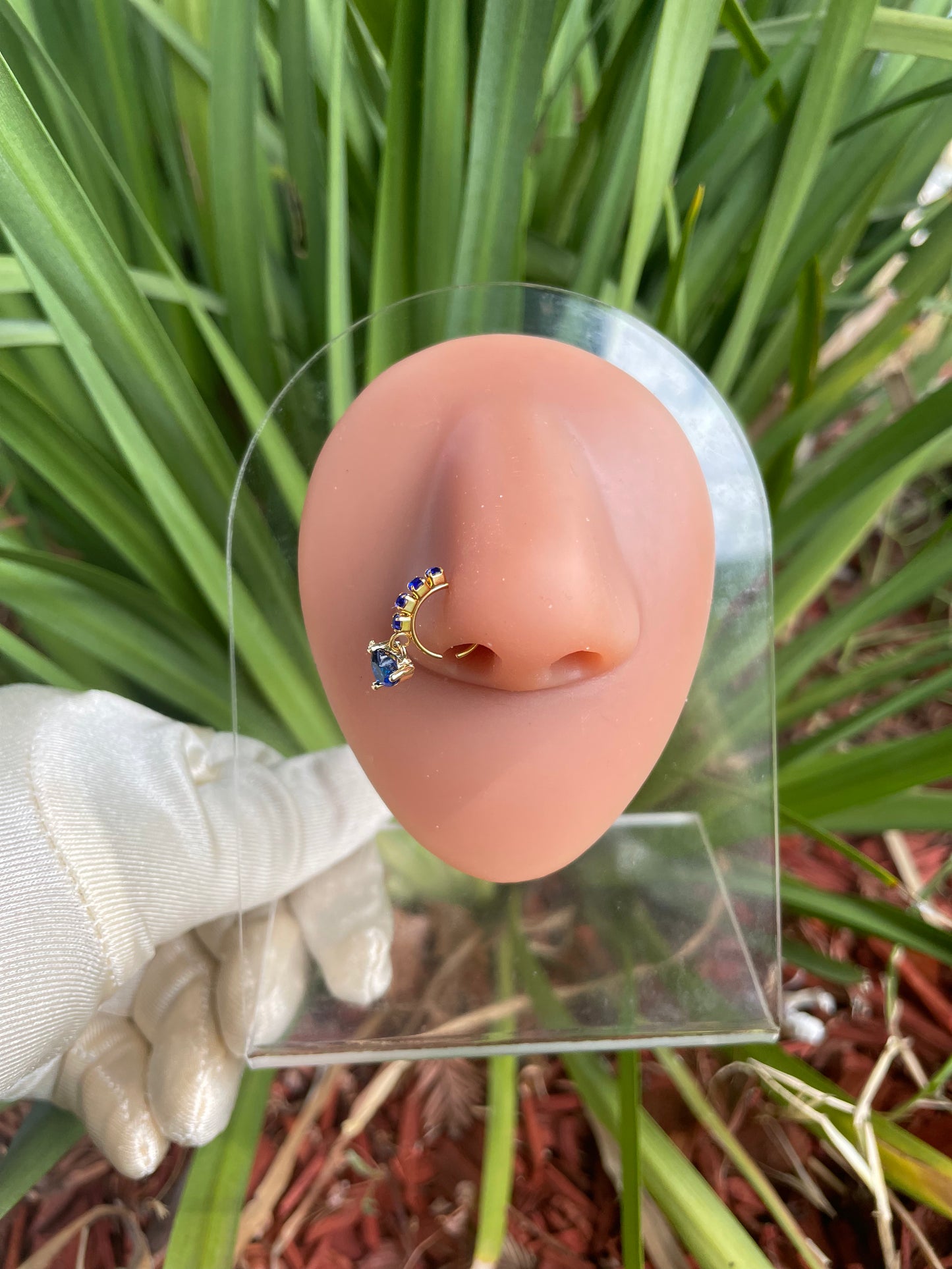 Icy Heart Hoop Nose Ring