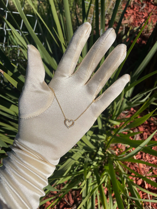 Golden Heart Diamond Necklace