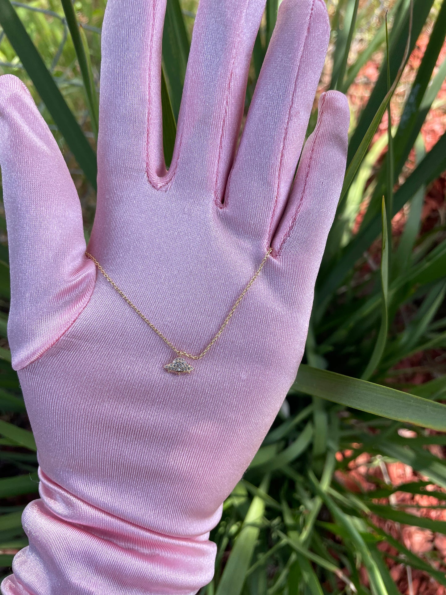 Golden UFO Necklace