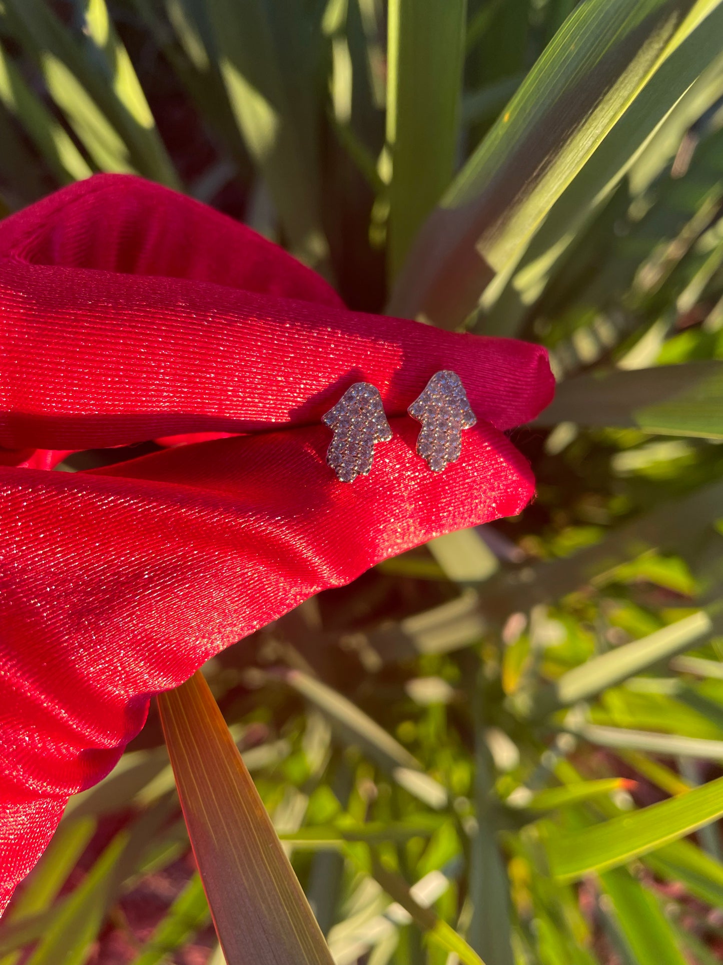 Diamond Hamsa Earrings