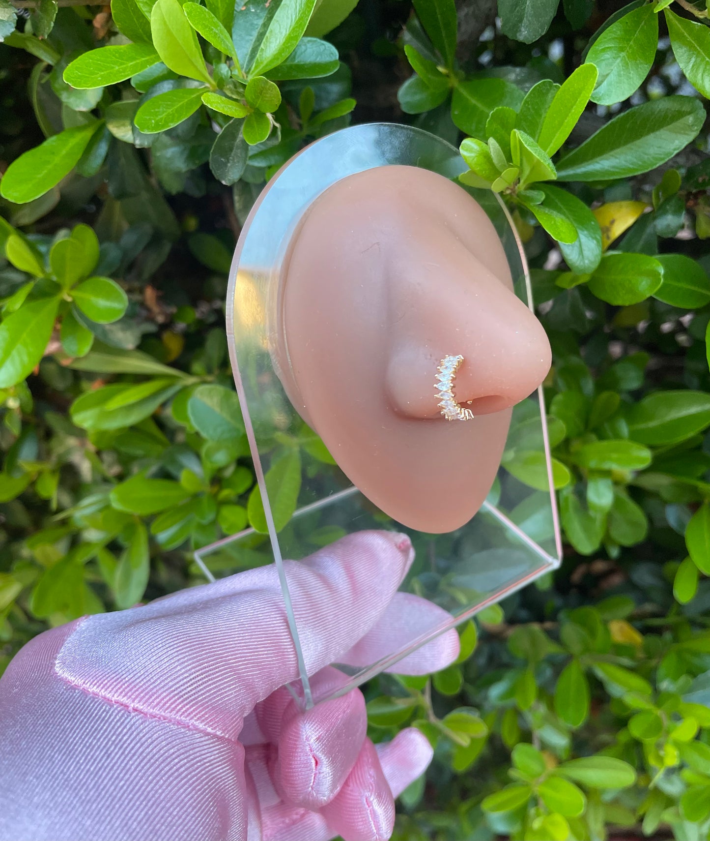 Icy Marquise Hoop Nose Ring