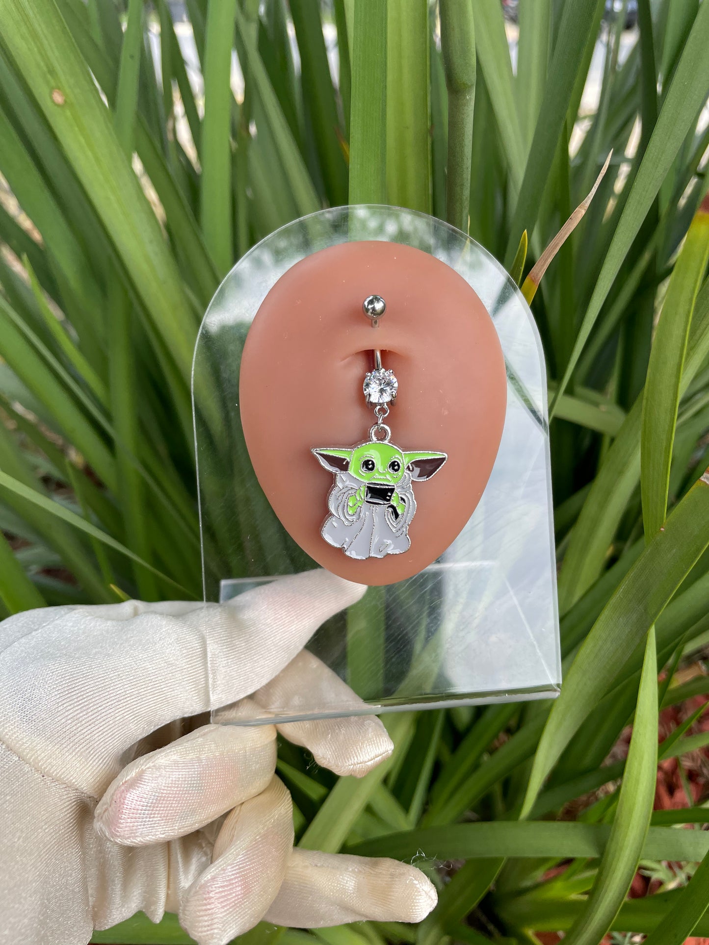 Baby Yoda Belly Ring