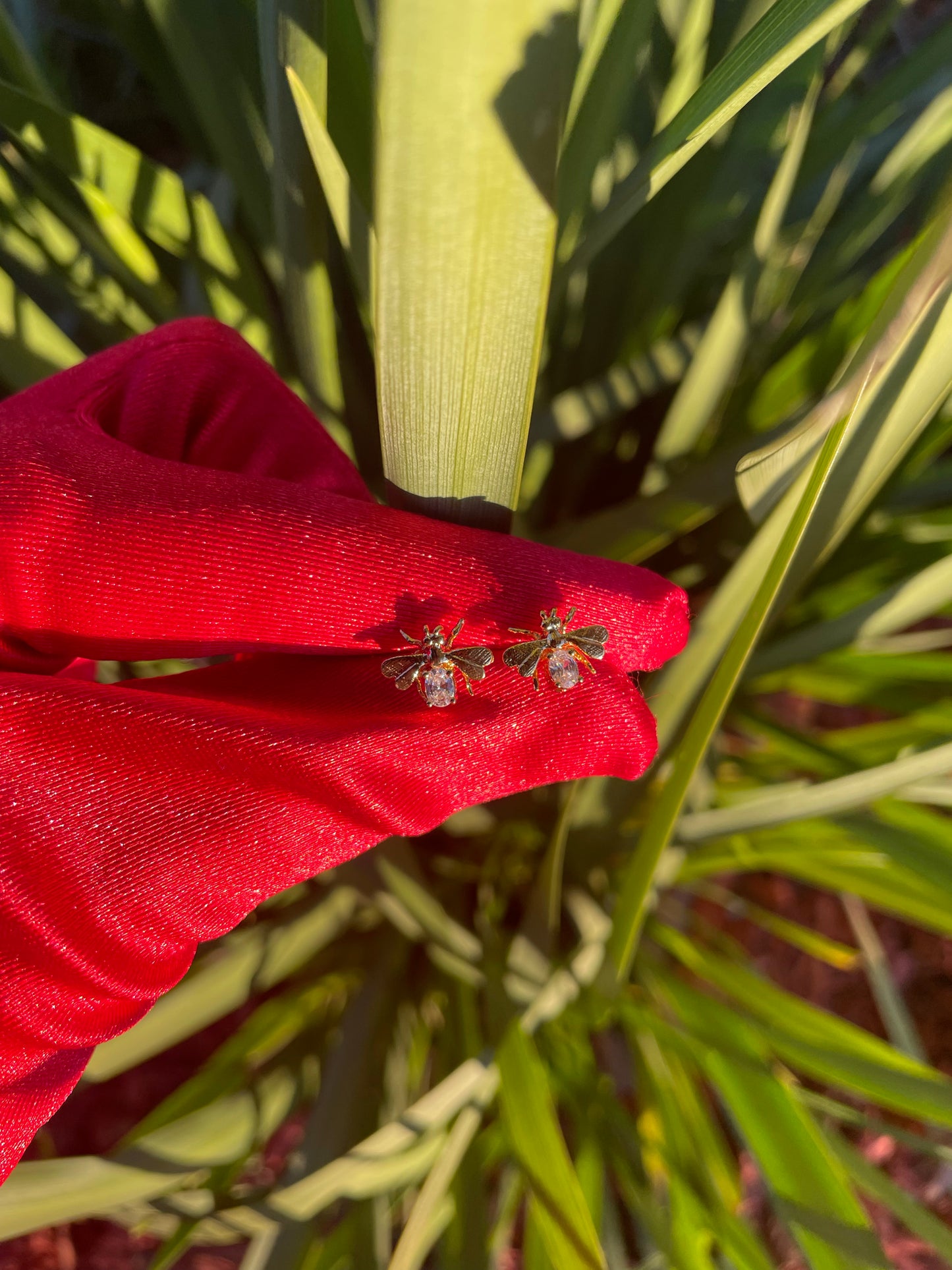 Golden Diamond Honey Earrings