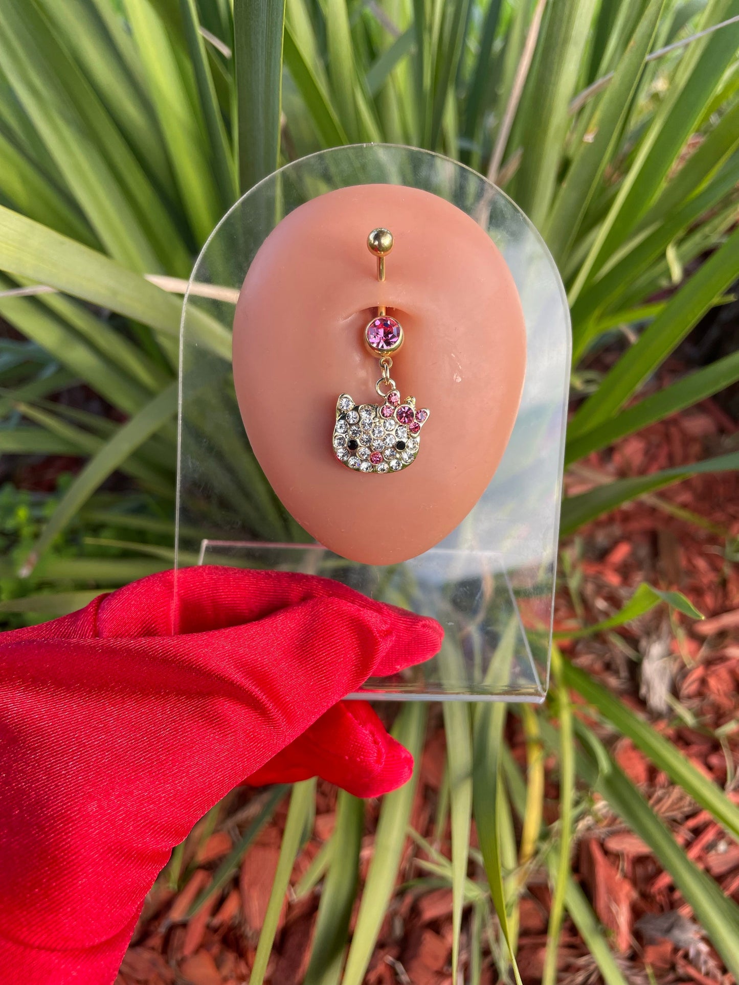 Icy Kitty Belly Ring
