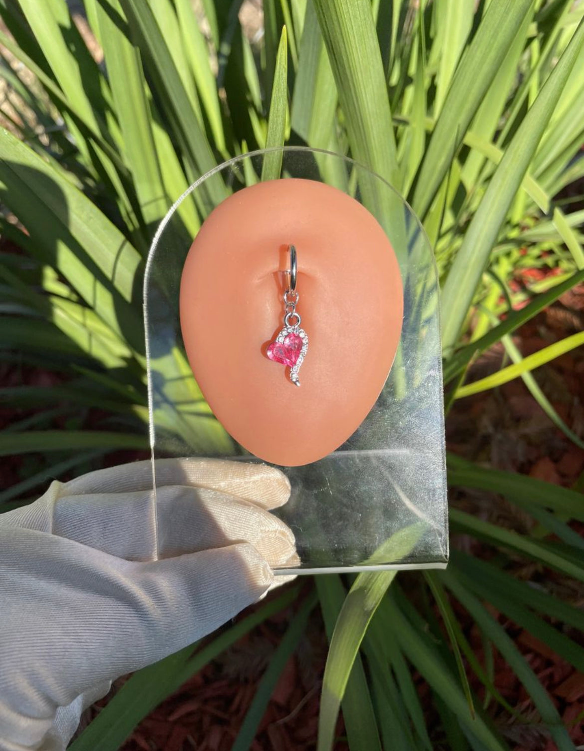 Enchanted Heart Non -Piercing Belly Ring