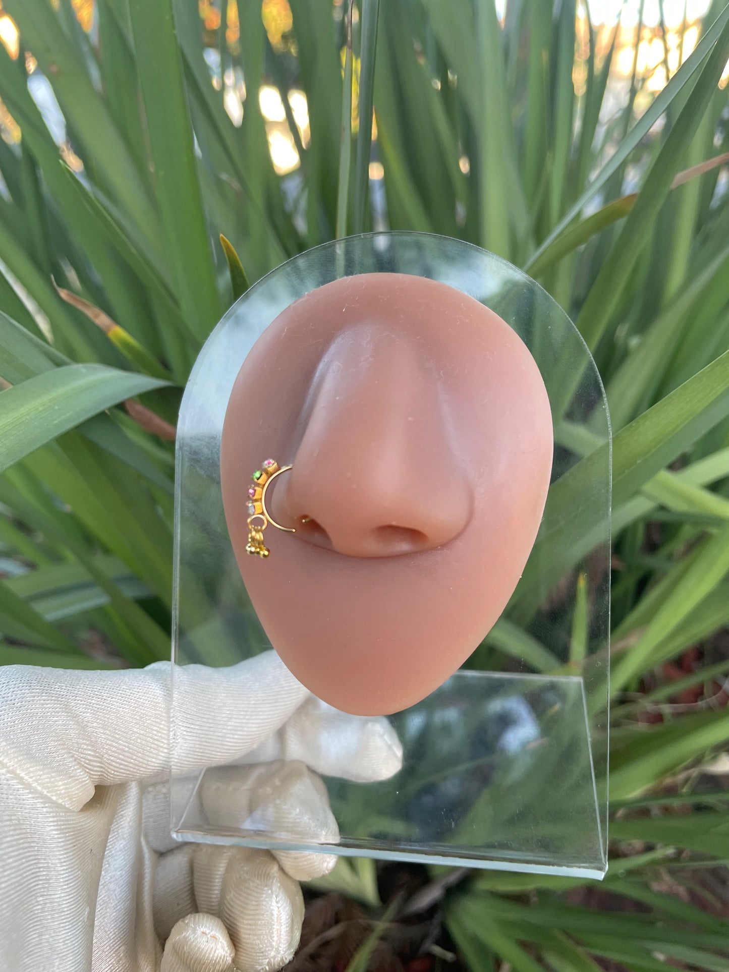 Pastel Dangling Hoop Nose Ring