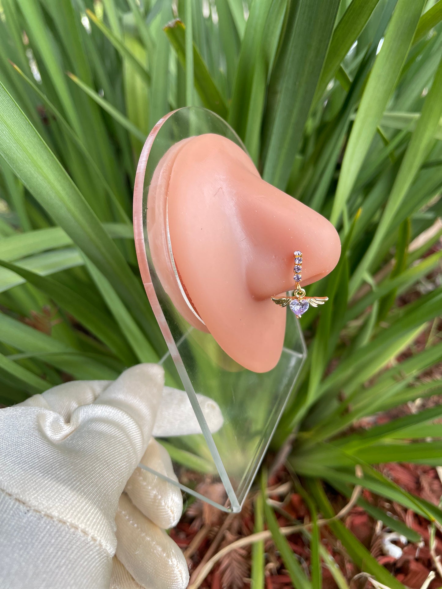 Kukiko Heart Hoop Nose Ring