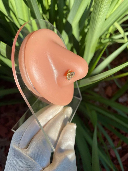 Golden Butterfly Diamond Nose Ring