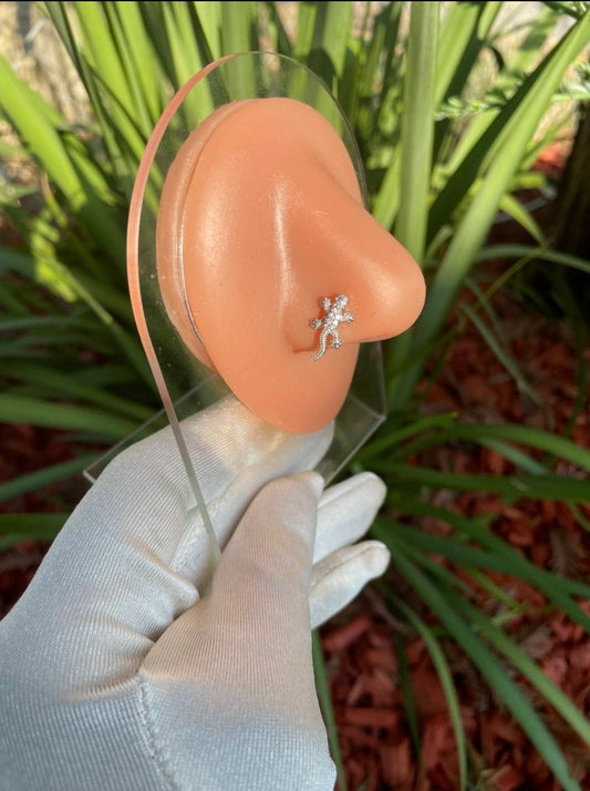 Diamond Lizard Nose Ring