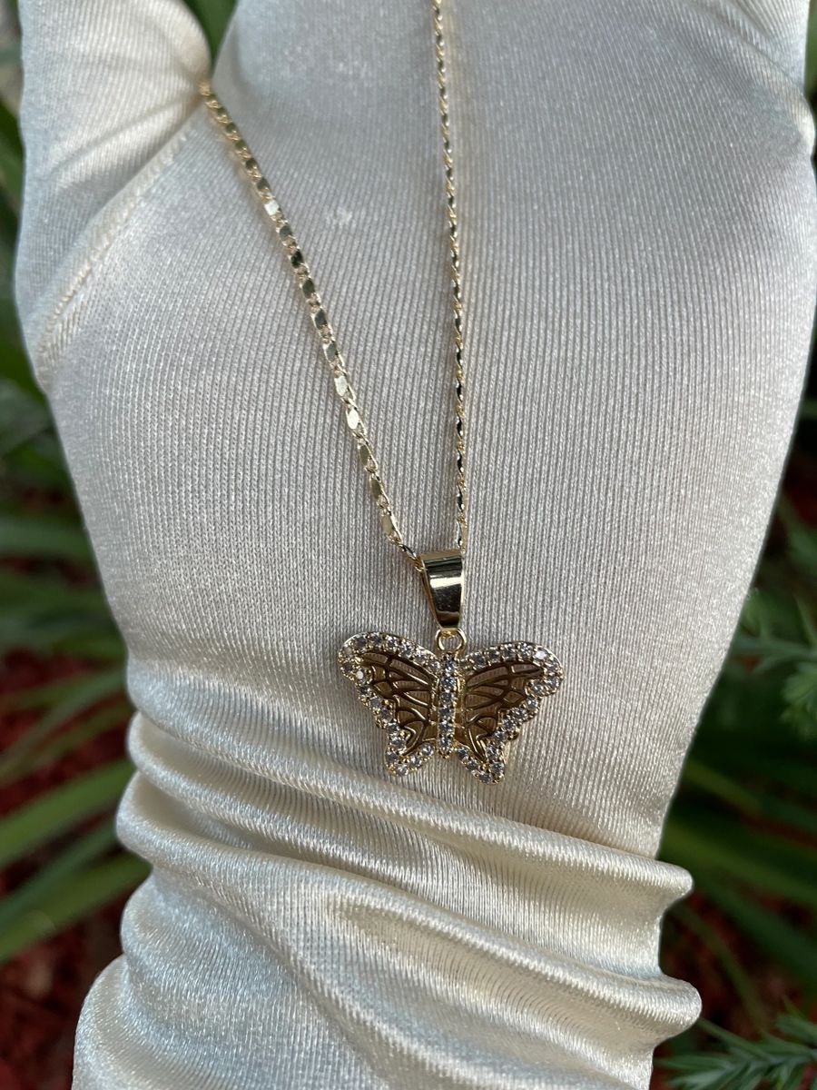 Gold Filled Butterfly Pendant