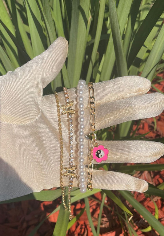 Yin Yang Butterfly Anklet