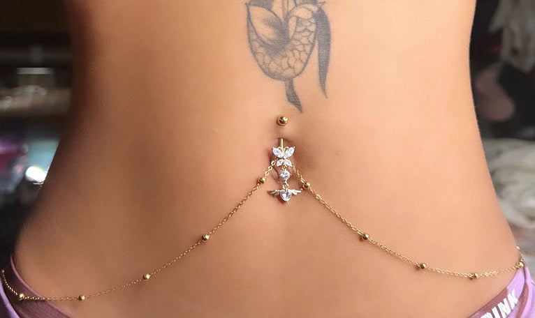 Golden Princess Belly Ring Body Chain