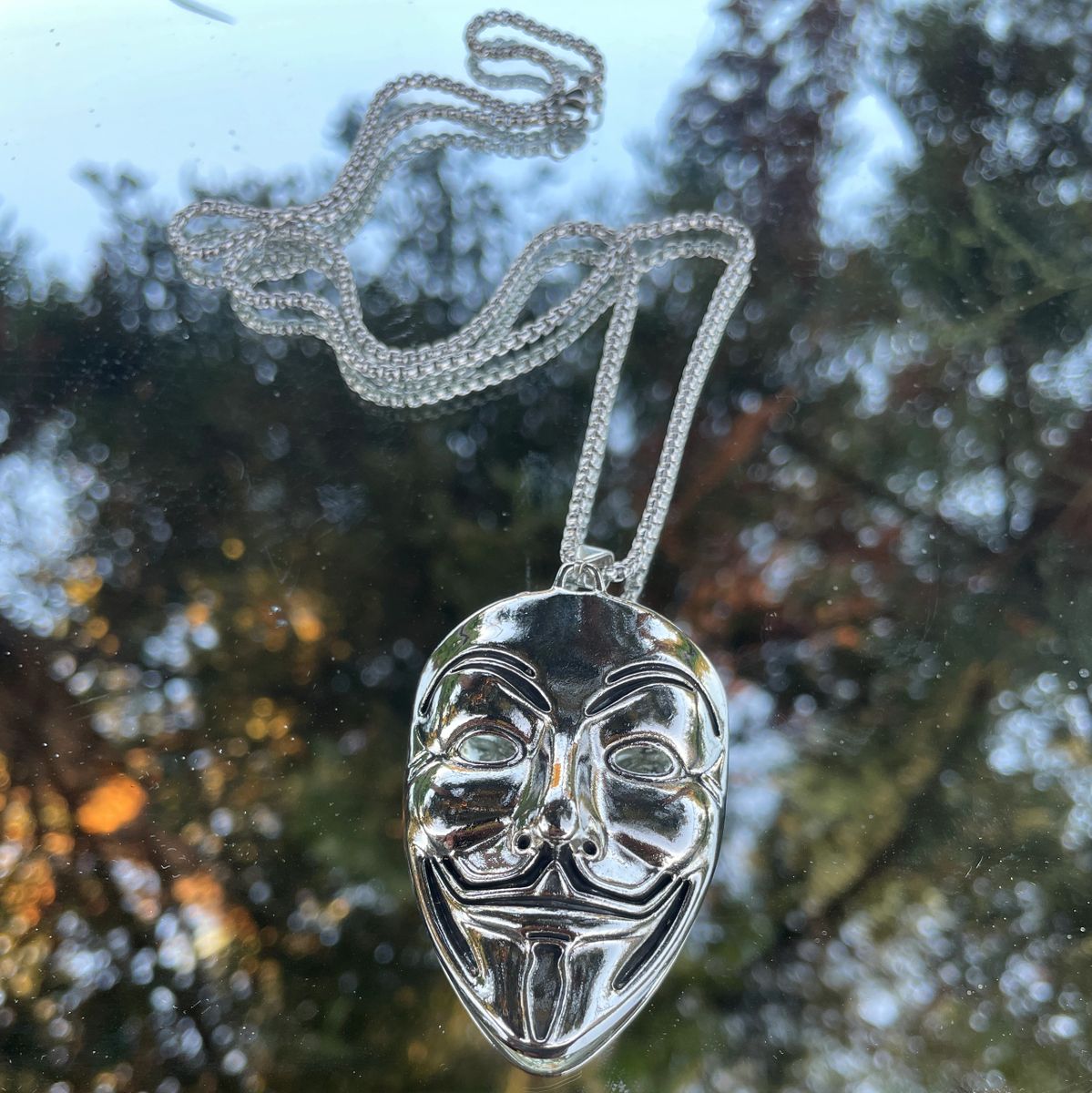Anonymous Mask Necklace