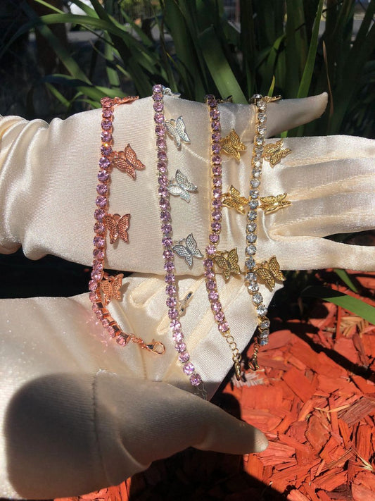 Butterfly Cuban Anklet
