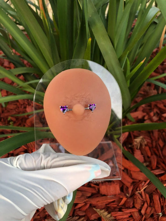 Clear Hearts Nipple Ring