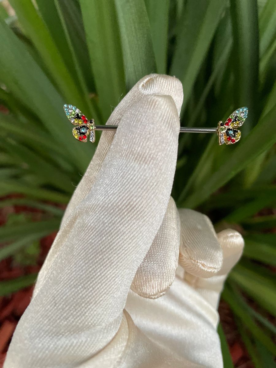 Colorful Butterfly Barbell Industrial Bar