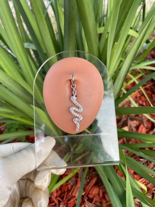 Diamond Snake Non Piercing Belly Ring